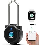 Dhiedas Fingerprint Lock, 2.1 Inch Long Shackle Locker Lock Digital Bluetooth Biometric Outdoor W...
