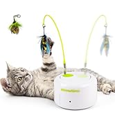 ALL FOR PAWS Interactive Cat Toy, Automatic Fluttering Bug Enrichment Toy for Indoor Kittens, Fly...