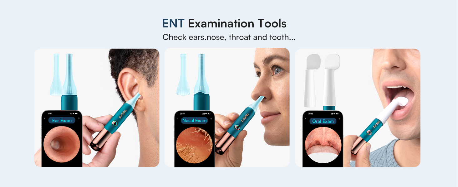 Bonus 3-Piece Inspection Tools, it allows for inspecting ears, teeth, nasal passages, throat, scalp