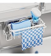 TAILI 4-in-1 Sink Caddy with Strong Suction Cup, Sponge Holder for Kitchen Sink Organizer, Remova...