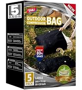 TAILI 5 Pack Outdoor Vacuum Storage Bags, Travel Compression Bags (39x29 inch), Tear-Proof Vacuum...