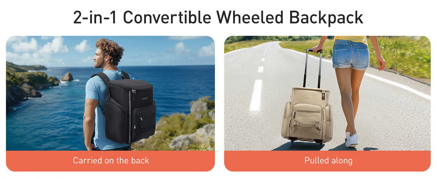 TOURIT Rolling Beach Cooler