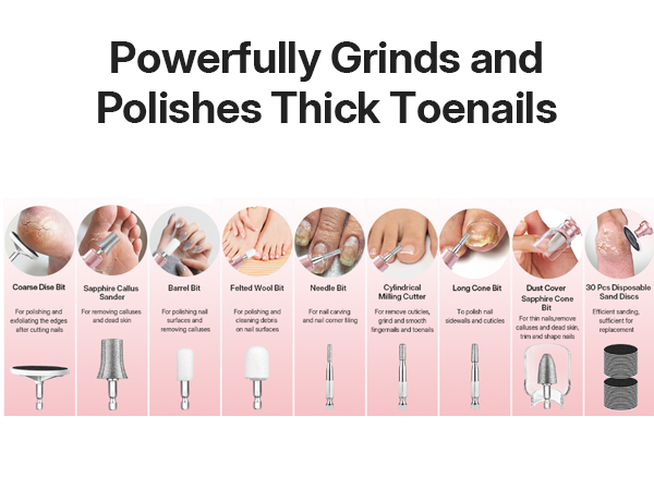 toe nail grinder for thick toenails