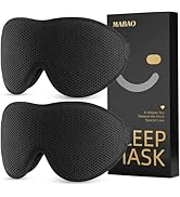 MABAO 2 Packs Sleep Mask for Side Sleeper, Eye Mask for Sleeping Women Men, 3D Contoured Cup No E...