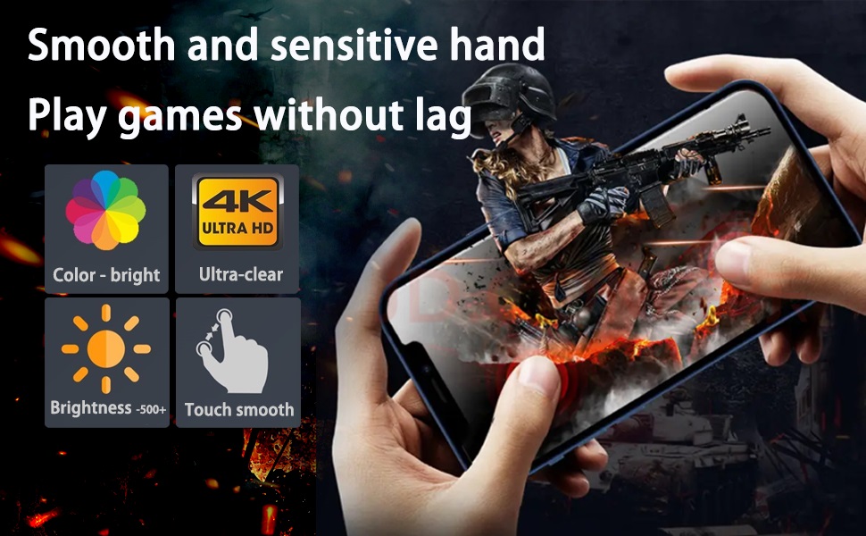 a pair of mobile phones with a hand holding a smartphone in the middle of the screen