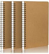 EUSOAR Hardcover Spiral Notebook, A5 3packs 5.5