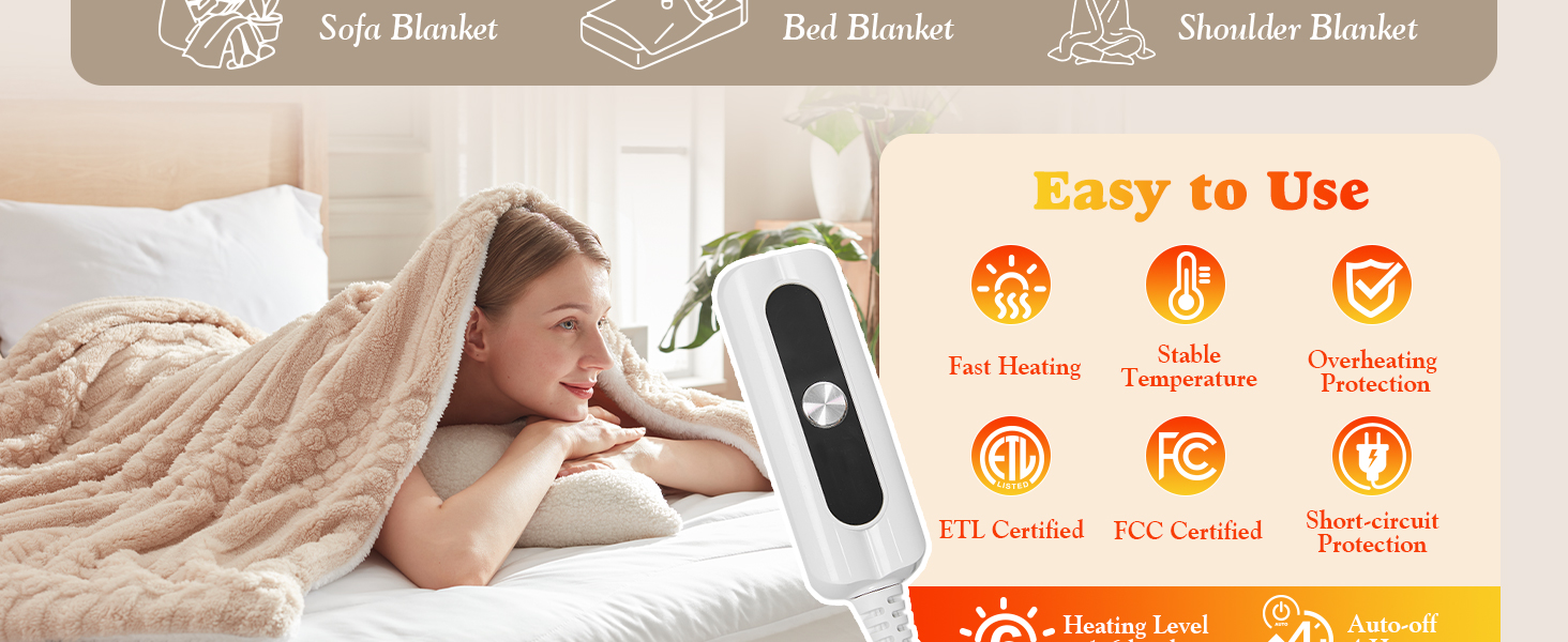 tufted heated blanket