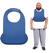 Urby Plus Size Silicone Bibs, Talla Extra Baberos Para Adultos, XL, XXL Extra Large Adult Bibs Fo...
