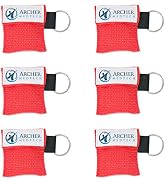 CPR Mask for Pocket or Key Chain, CPR Emergency Face Shield with One-Way Valve Breathing Barrier ...