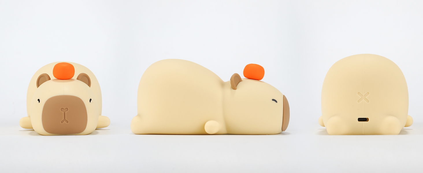 cute night lights, funny lamps, animal light, squishy light up animal, capybara nightlight
