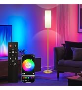 Qaubauyt Smart LED Floor Lamp with APP Control & RGB Colors - Dimmable Standing Lamp for Living R...