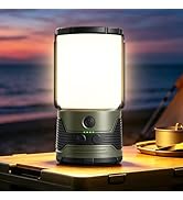 Glocusent 1200LM LED Camping Lantern Rechargeable, 7 Light Modes, 5000mAh Power Bank, IP45 Waterp...