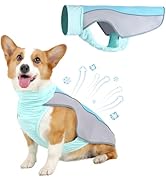 Dog Cooling Vest for Summer, Breathable Mesh Cooling Shirt Jacket for Dogs Summer Heat Relief, Li...