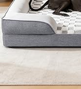 KSIIA Waterproof Dog Bed Orthopedic for Large Senior Dog Couch with Sides, Extra Thick Supportive...