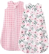 Yoofoss Fleece Baby Sleep Sack 2 Pack 1.5 Tog Baby Wearable Blanket with 2-Way Zipper