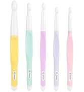 Aeelike 5 PCS Crochet Hook Set, Large Ergonomic Crochet Hooks, Big Crochet Hooks Set, Multicolor ...