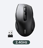 UGREEN 2.4GHz Wireless Mouse Ergonomic 1600 DPI USB Receiver Compatible with Windows Mac Linux Ch...