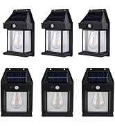 niccryle Solar Wall Light Outdoor Motion Sensor Light with 3 Modes Waterproof Porch Lights for Ga...