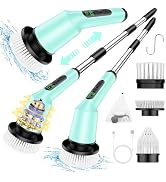 Electric Spin Scrubber for Cleaning Bathroom, Shower Scrubber Cordless Cleaning Brush with IPX7 W...