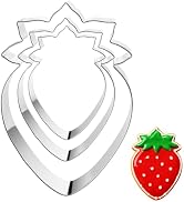 3 Piece Strawberry Cookie Cutter Set - 3.5