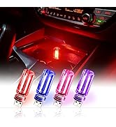 4PCS USB Light,LEDMini Multi-Color Touch-Sensitive Car Night Lights AdjustableBrightness for Car ...