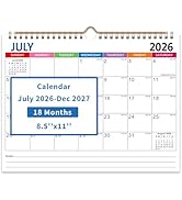 Comix 18 Month Wall Calendar 2026-2027 11x8.5 Inch, Monthly Planner Jul 2026 to Dec 2027, Thick 1...