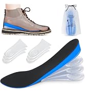 4 Layers Adjustable Height Increase Insoles, 3/4 Length Shock Absorption Shoe Lift Inserts, Cushi...