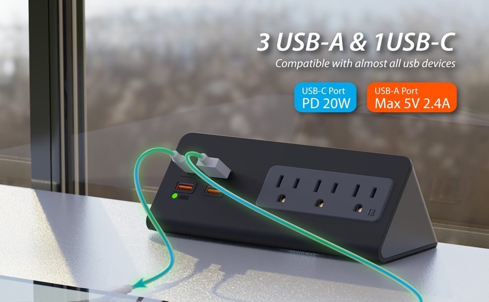 Power charge station edge clamp mount