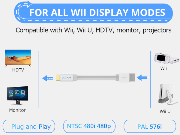 CAMWAY 1080P Wii to HDMI Converter