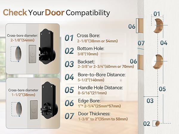 front door lock set keyless entry