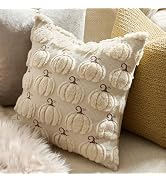 GIGIZAZA Fall Beige Pillow Covers 18x18, Set of 2 Halloween Decorative Pumpkin Throw Pillow Cover...