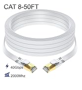 Cat 8 Ethernet Cable 50 FT, Outdoor&Indoor High Speed Heavy Duty Network LAN Internet Cable,SFTP ...