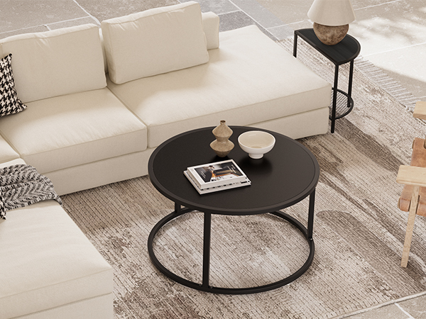 black coffee table side table set