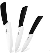Magiware Classic 3PCS Ceramic Knife Set with Cover, Super Sharp Never Rust Healthy (6