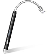 VEHHE Electric Lighter with 360° Flexible Neck, Flameless Windproof Long Candle Lighter with Led ...