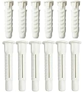 12PCS Concrete Wall Anchors for TV Mount, 10x50mm & 10x60mm Plastic Anchor Bolts for Cement/Brick...