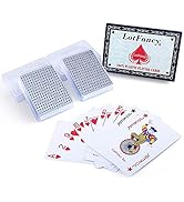 LotFancy Playing Cards, 100% Plastic, Waterproof - 2 Decks of Cards with Plastic Cases, Poker Siz...
