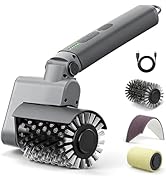 Lenzhan Electric Grill Brush 3-in-1 Kit – Cordless BBQ Cleaner with Reinforced Safe Metal Bristle...