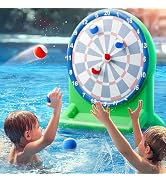 Funscape Kids Fun Pool Toys, Inflatable Dart Board Toss Water Game, Swimming Pool Float, Beach Ya...