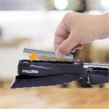 black desktop stapler