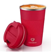 12 oz Stainless Steel Vacuum Insulated Tumbler - Coffee Travel Mug Spill Proof with Lid - Thermos...