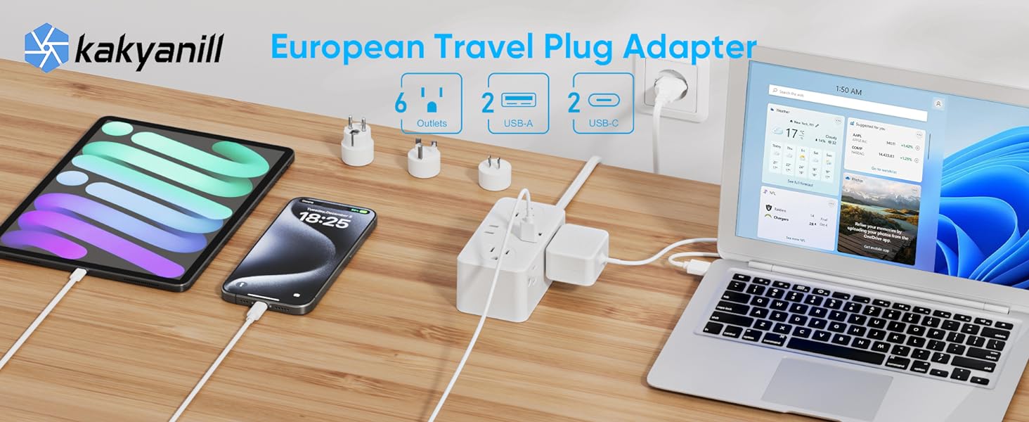 10-in-1 European travel plug adapter