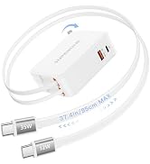 SUPERONE 4 in 1 Retractable Wall Charger Plug with Dual USB C Cables 3.3FT | 2026 Upgrade Retract...