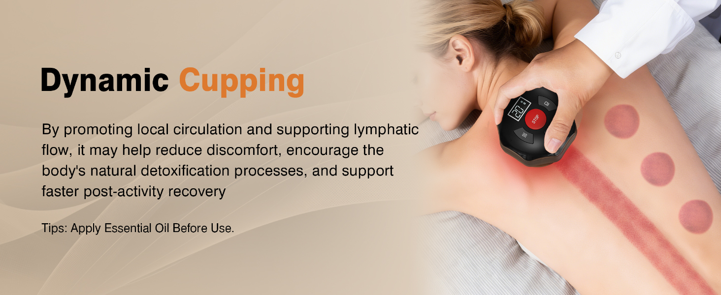 cotsoco Original 5-in-1 Cupping Kit for Massage Therapy, 20 Suction & 12 Heat for Relaxation