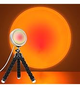 Sunset lamp Tripod Sunset lamp White lamp cap10W LED Projection Night Light 360 Degree Rotation U...
