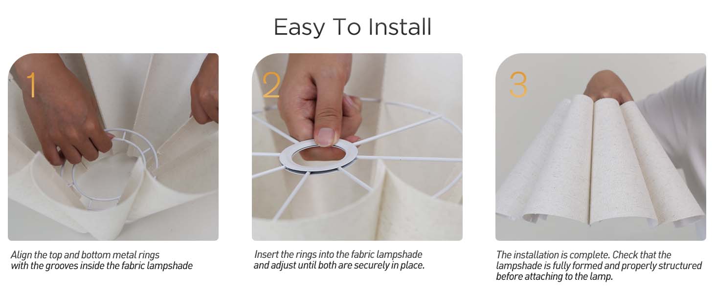 lamp shade installation