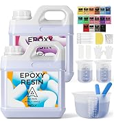 Incly 80oz Crystal Clear Epoxy Resin Kit, Casting & Coating Art Resin Supplies for Jewelry Making...
