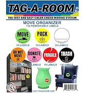Tag-A-Room Moving Label Stickers "Move Organizer", 132 Count