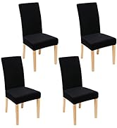 Smiry Velvet Stretch Dining Room Chair Covers Set of 4, Soft Removable Washable Chair Slipcovers ...