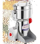 Moongiantgo 700g Grain Mill Grinder Commercial Spice Grinder 2500W Stainless Steel Electric Pulve...